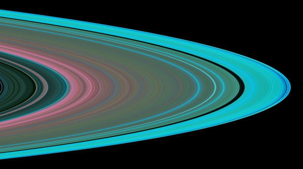 Les anneaux de Saturne vus par la sonde Cassini
