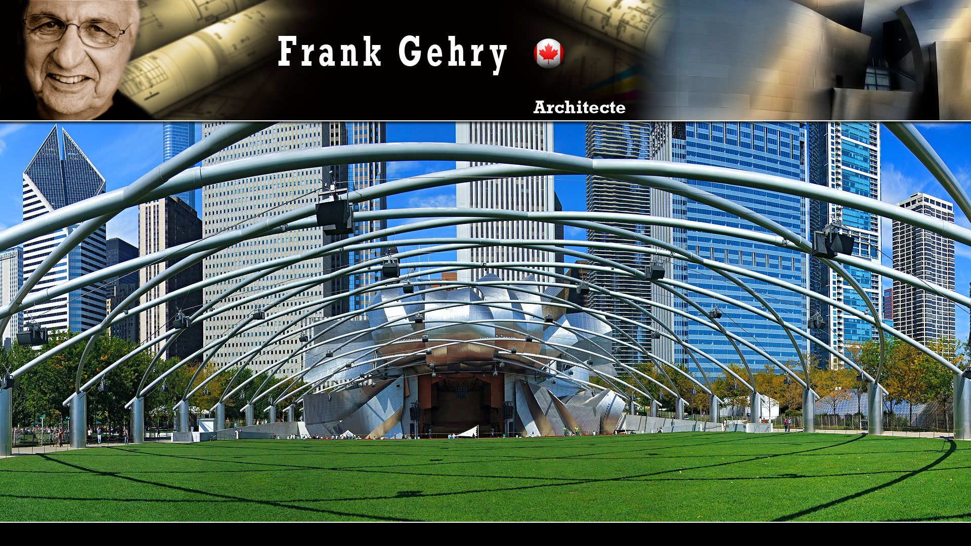 Le pavillon Jay Pritzker à Chicago, par Frank Gehry