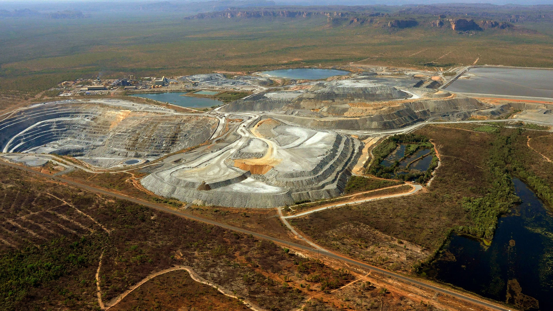La mine d'uranium Ranger, dans le Parc national de Kakadu, en Australie
