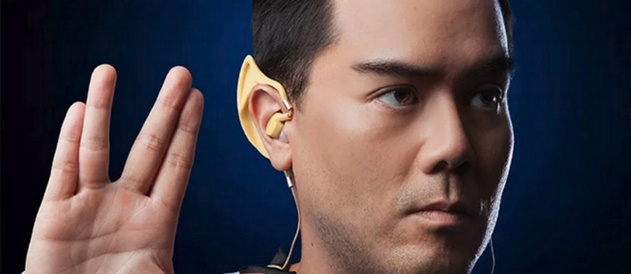 Les oreillettes sans fil Vulcan inspirées des oreilles de monsieur Spock, l’inoubliable membre de la saga&nbsp;Star Trek. © ThinkGeek