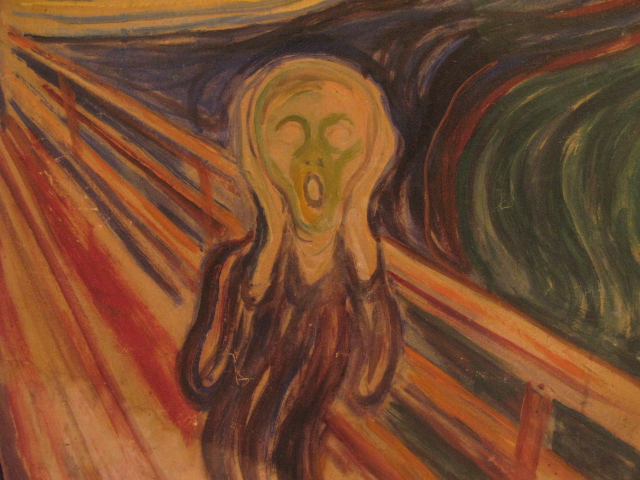 Le Cri (Skrik en norvégien) es un tableau expressionniste du peintre Edvard Munch. Cette œuvre symbolise l’homme moderne emporté par une crise d’angoisse profonde. Ses cellules devaient probablement vieillir à toute allure… © Christopher Macsurak, Flickr, cc by 2.0