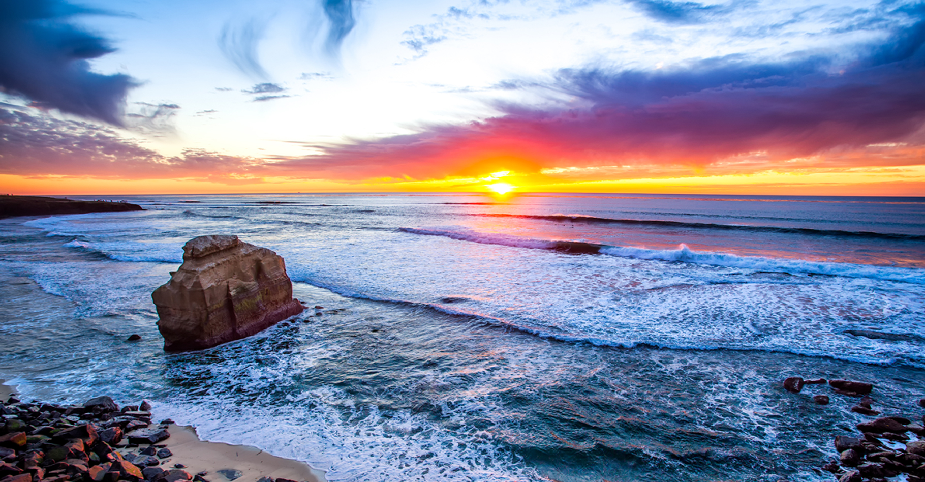 Coucher de soleil sur l'océan San Diego. © Michaël Matti - CC BY-NC 2.0