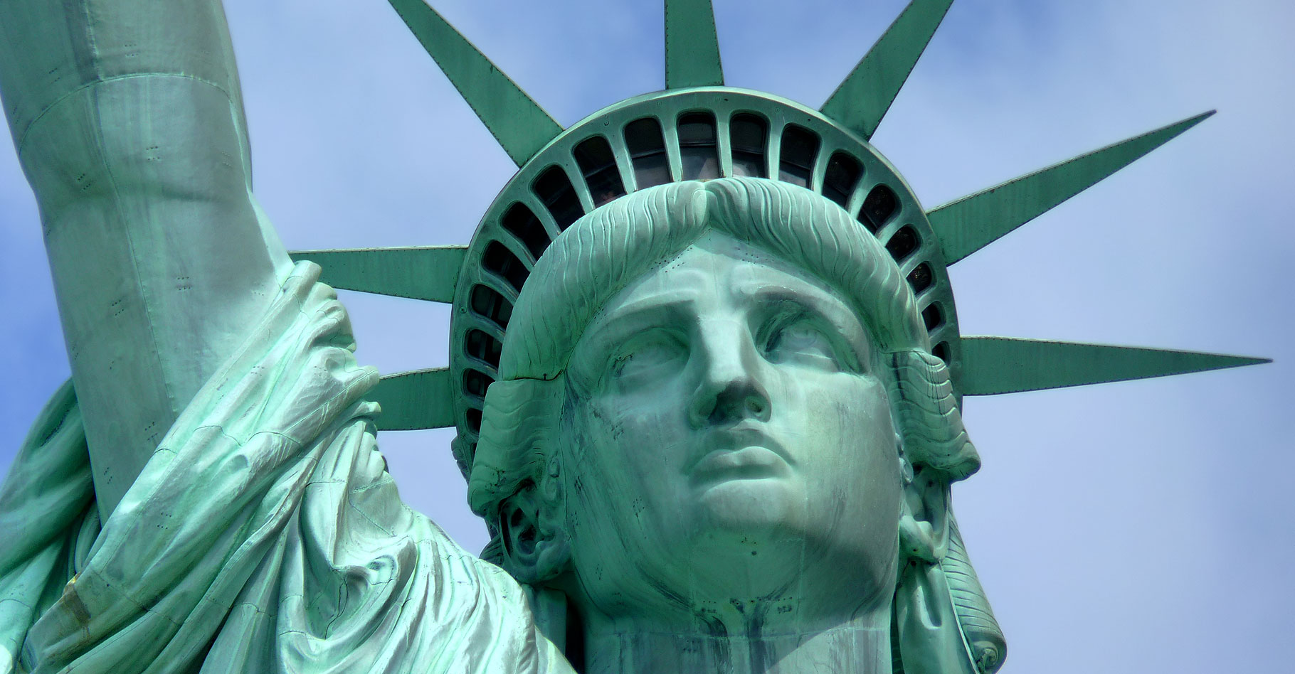 New York : la statue de la Liberté et Ellis Island
