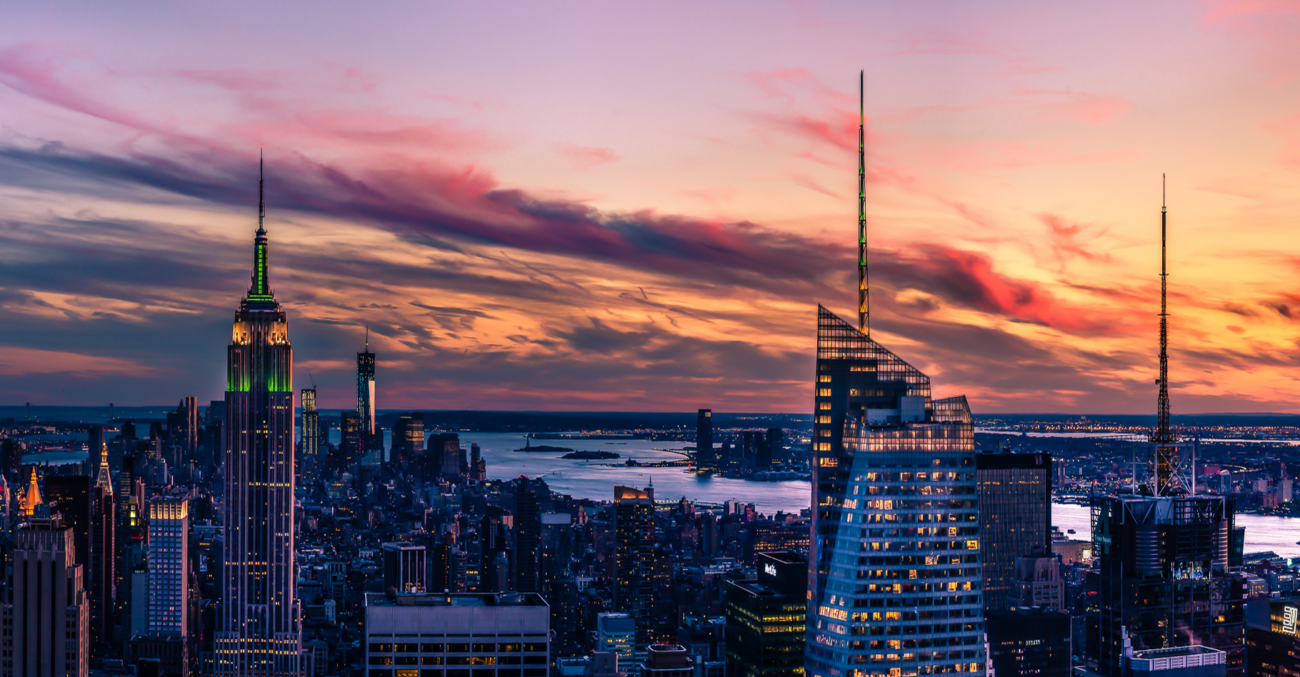 Vue de New-York au coucher du soleil. © Anne Bornheim - CC BY-NC 2.0
