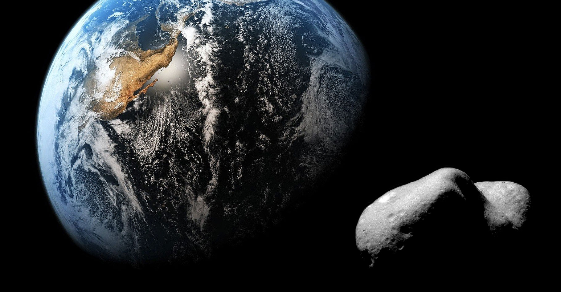 Approche d'un astéroïde. © NASA/NEAR Project (JHU/APL)