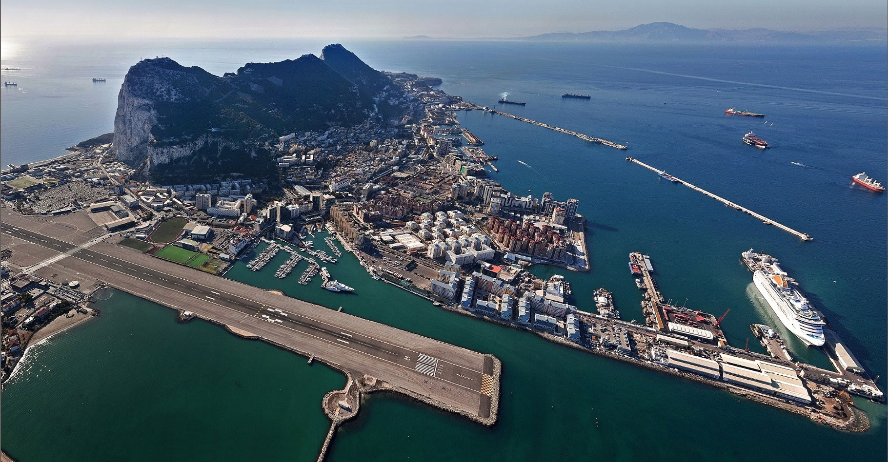 Vue aérienne du Port de Gibraltar. © Port of Gibraltar, CC by-sa 4.0 