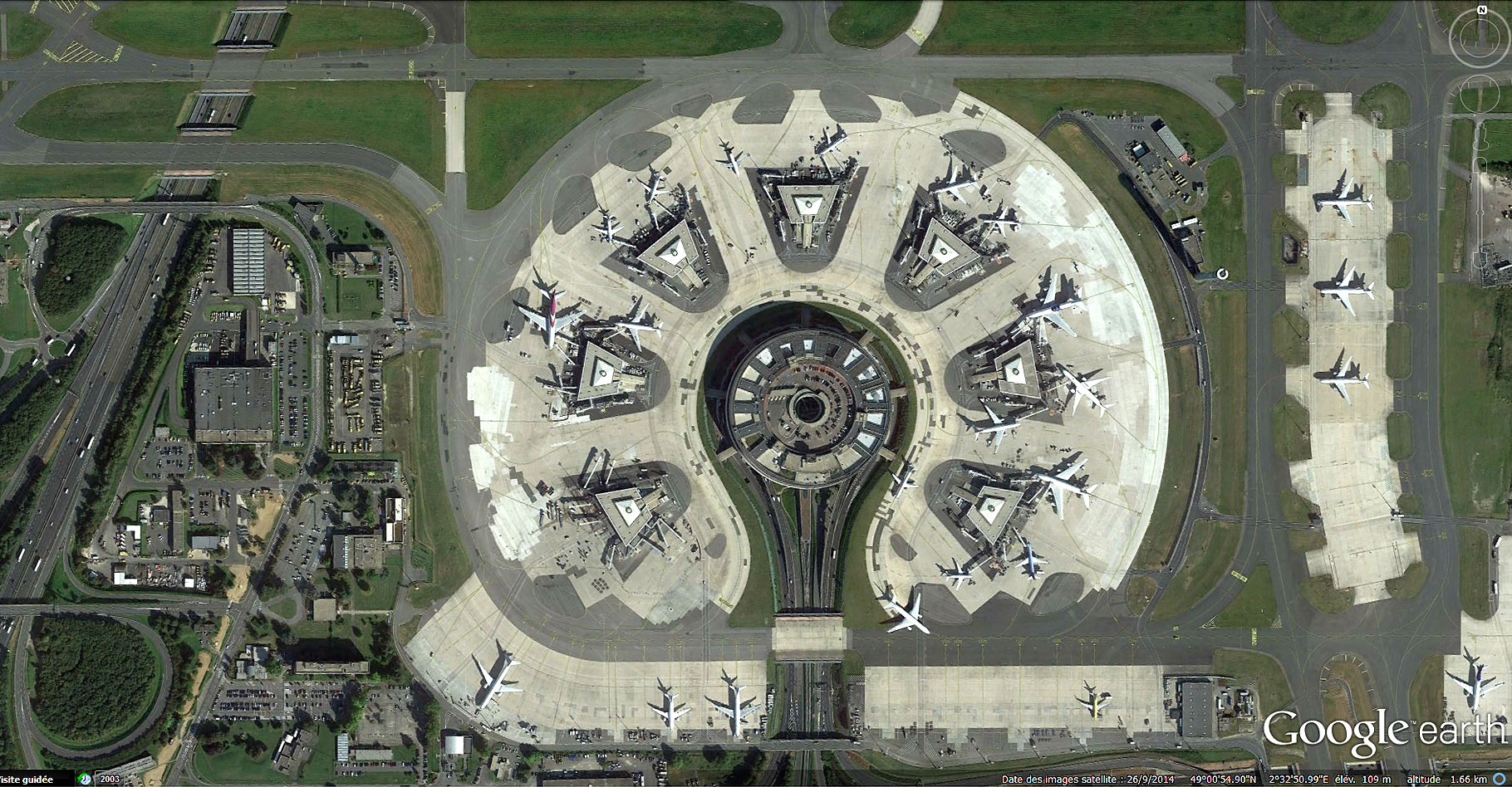 Aéroport de Paris. © Google Earth&nbsp;&nbsp;