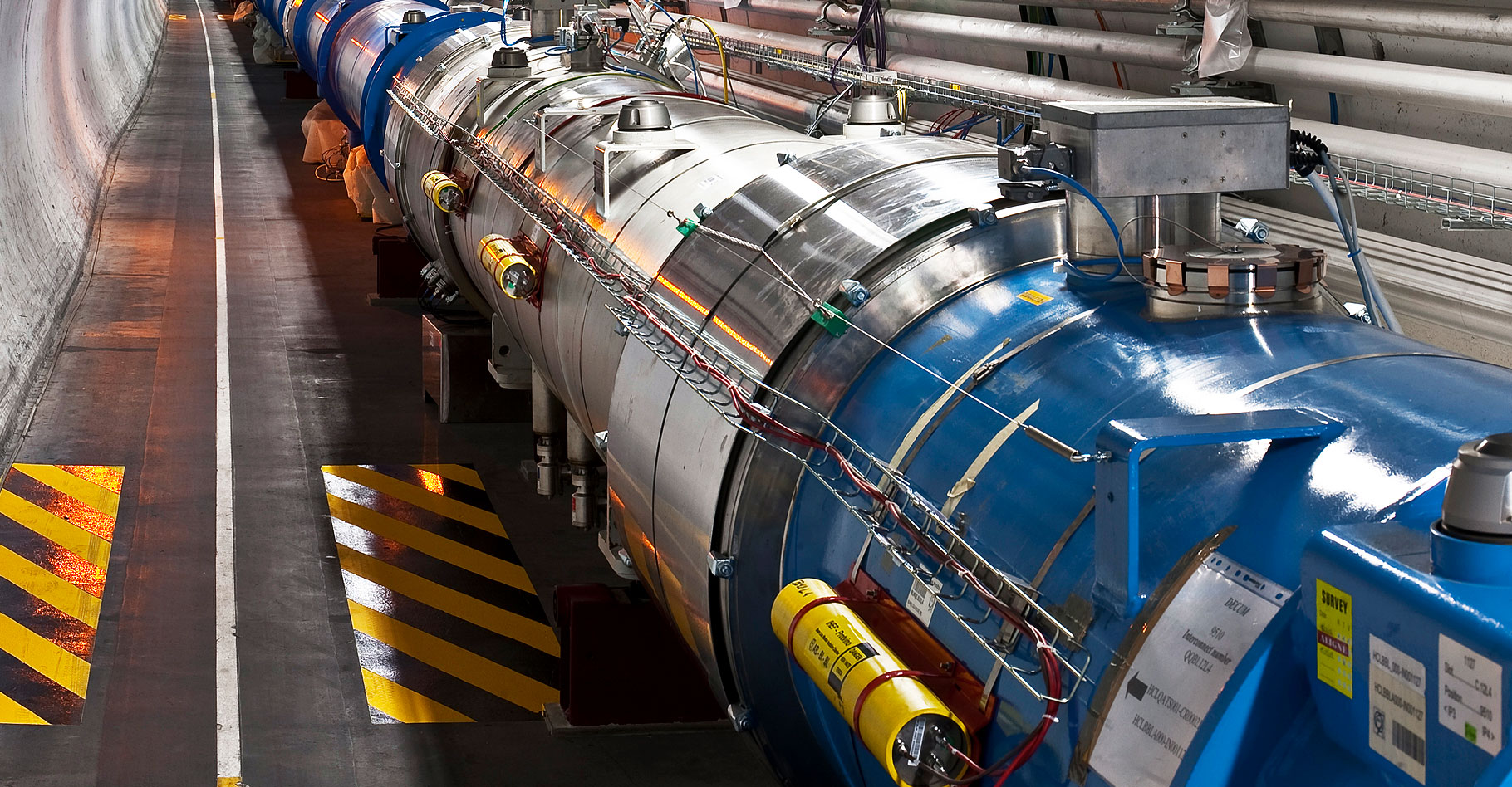 Vue du tunnel du LHC, secteur 3-4. © Maximilien Brice CERN - CC BY-SA 3.0

