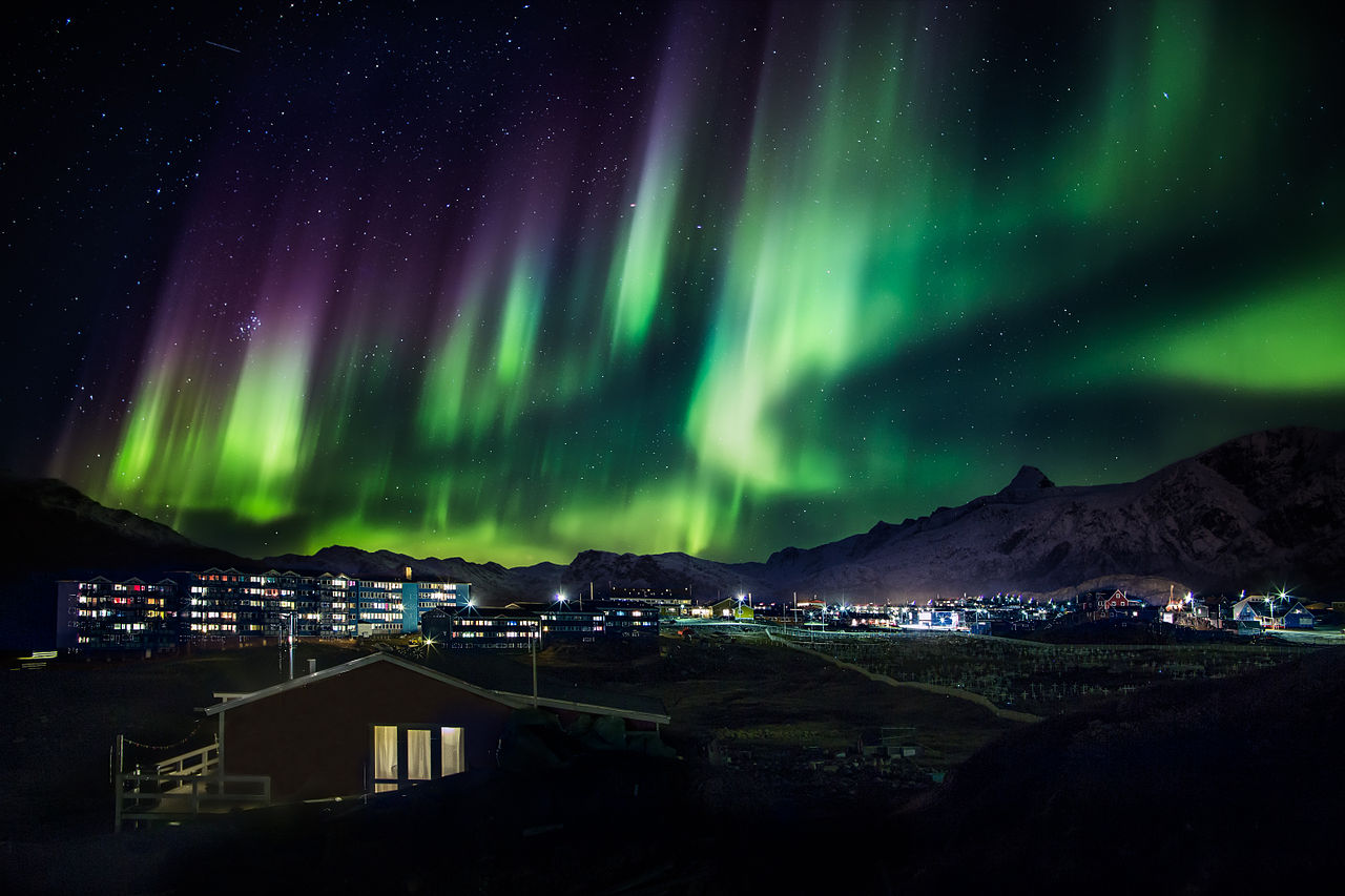 Photo d'aurore boréale au Groenland