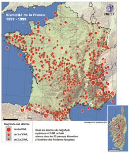 Rapport de sismicité en France