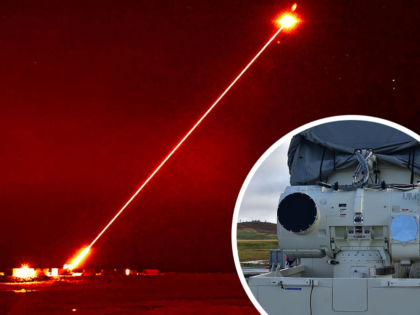 Le laser DragonFire détruit les cibles avec une précision extrême et peut frapper un objet de la taille d'une pièce de monnaie à un kilomètre de distance. © Ministère de la Défense britannique