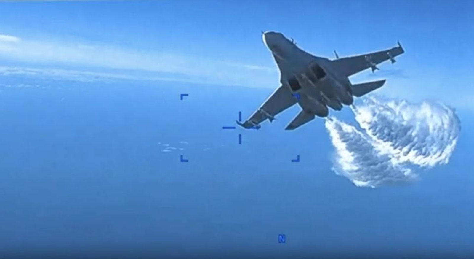 Images de la collision entre le Su-27 et le MQ-9 Reaper. © US European Command