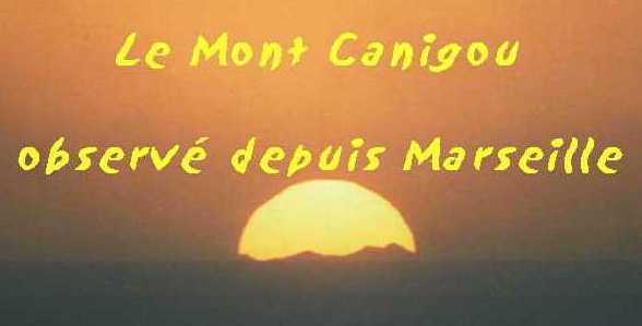 Marseille : le pic du Canigou dans le soleil couchant