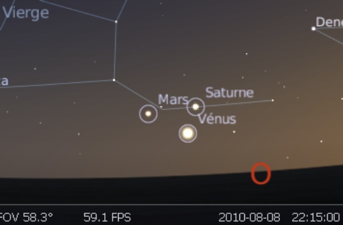 La planète Vénus est en rapprochement avec Saturne
