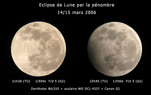 Eclipse de Lune par la pénombre visible en Nouvelle-Calédonie en Polynésie Française, en Europe Centrale et à la Réunion