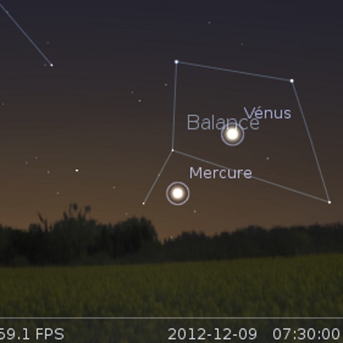 Rapprochement entre Mercure et Vénus