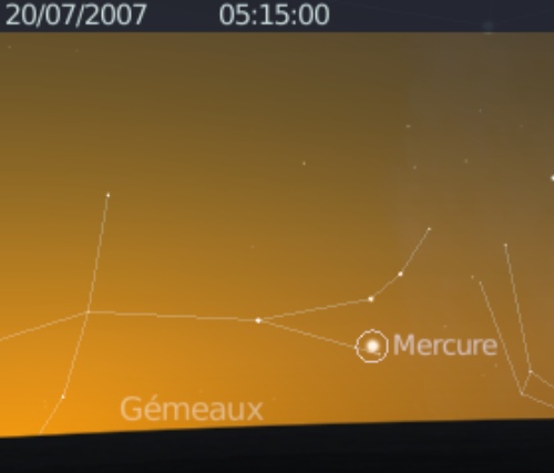 Elongation maximale de Mercure