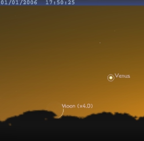 La Lune est en conjonction avec la planète Vénus