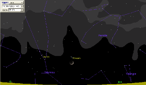 La Lune passe à proximité des Pléiades