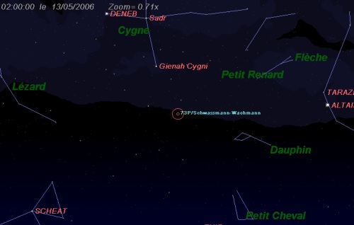 Les 3 fragments principaux de la comète Schwassmann-Wachmann (73/P) seront au plus près de la Terre