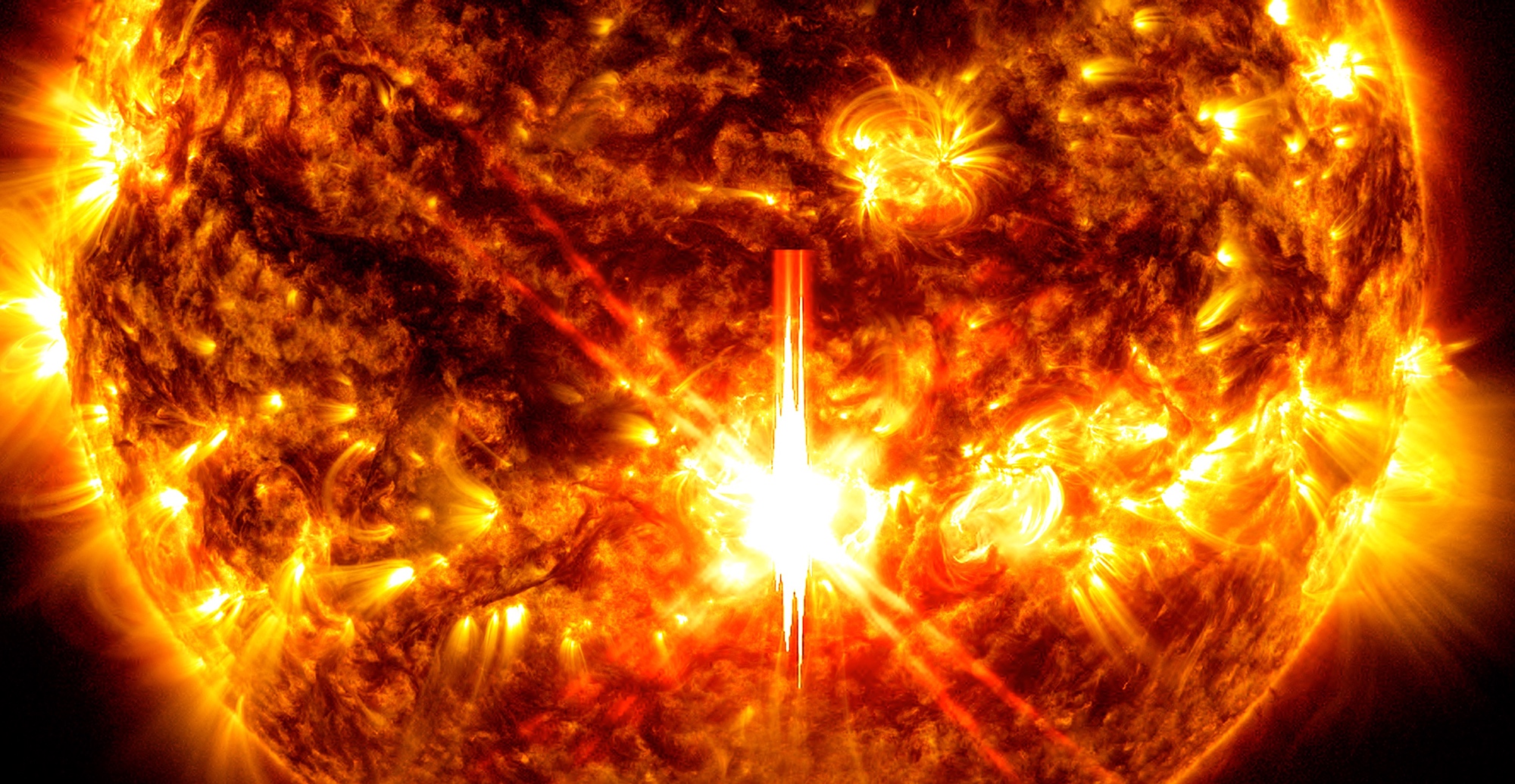 L'éruption solaire de classe X9, la plus puissante du cycle 25. © Nasa, SDO