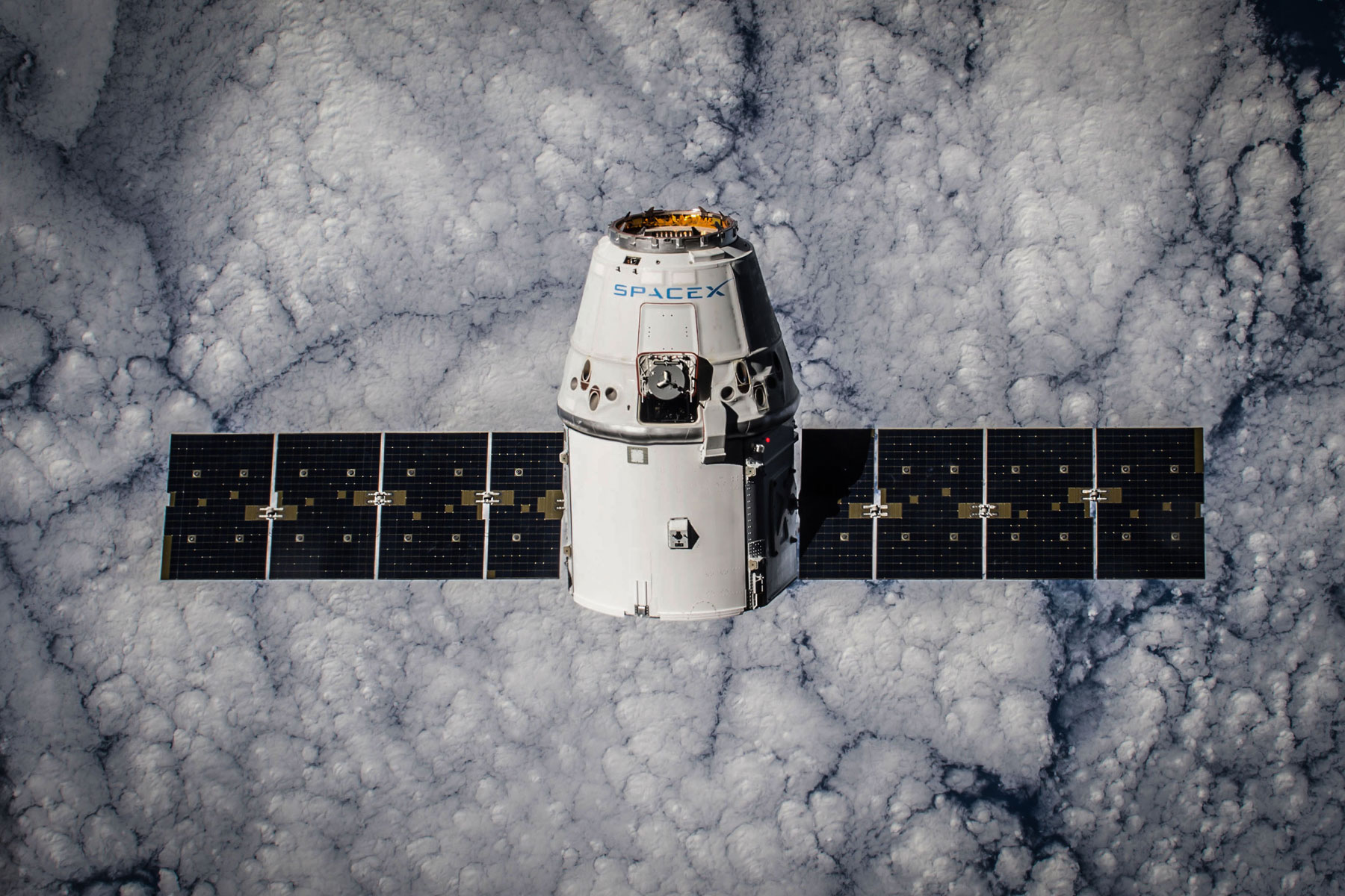 La capsule Dragon de la mission précédente a été envoyée à la Station spatiale internationale en janvier 2015. © Nasa