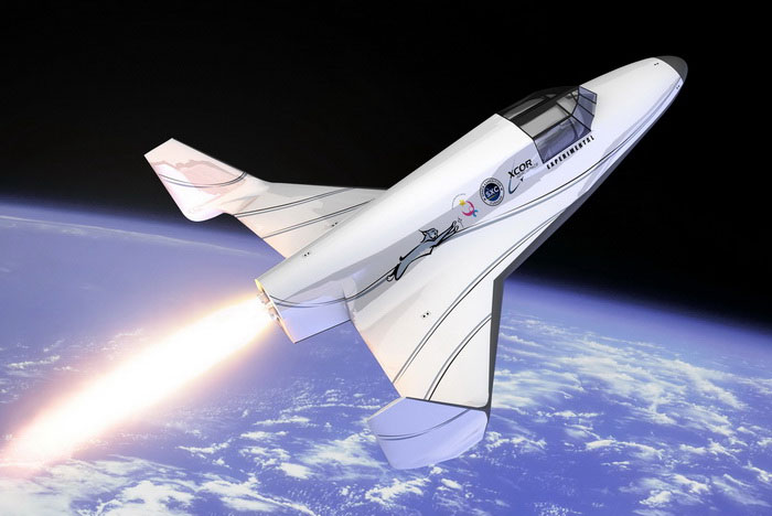 Avec le New Shepard de Blue Origin, le Lynx d'XCor est un des deux avions suborbitaux qui réussiront le pari d'envoyer des touristes à la frontière de l'espace. © XCor Aerospace
