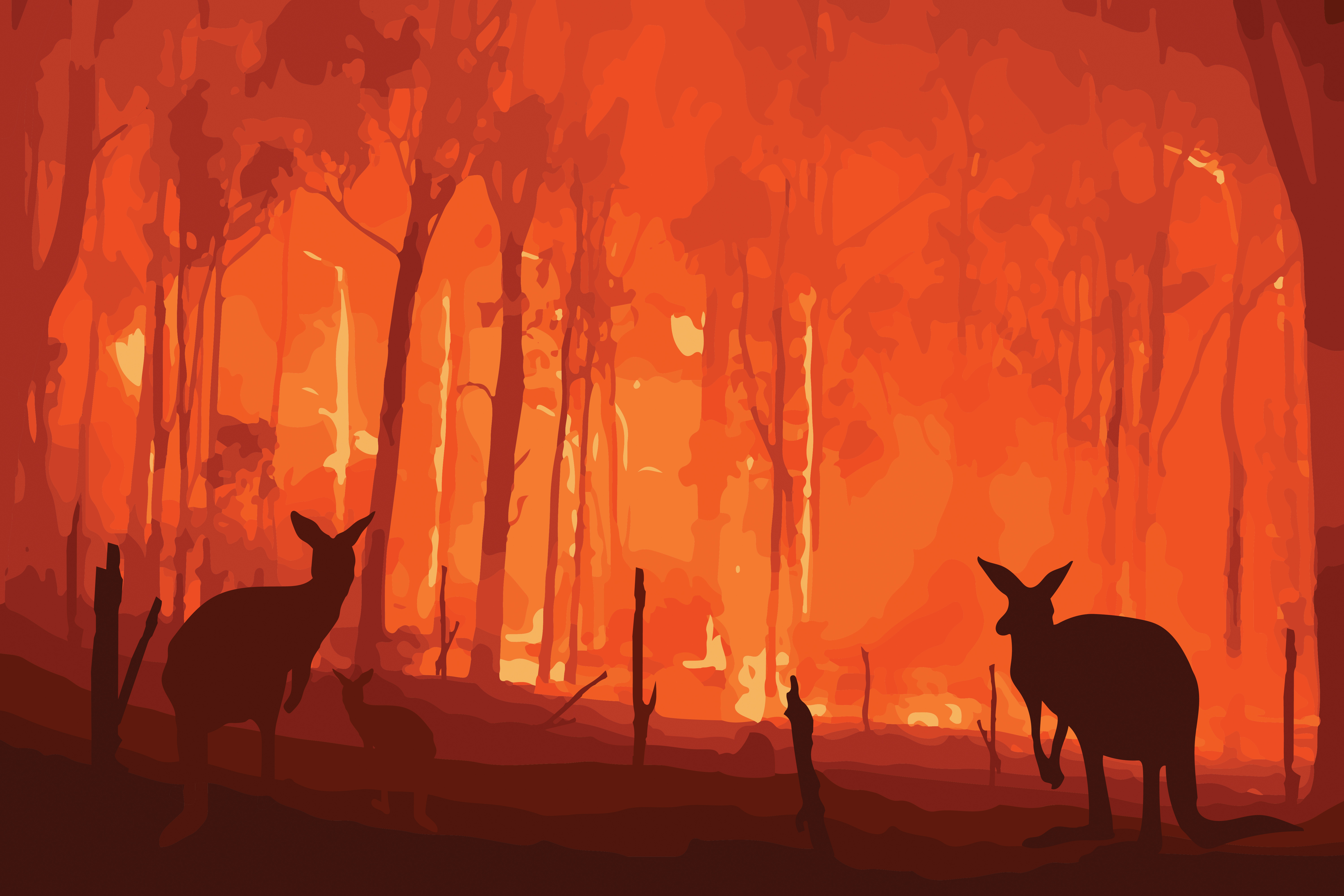 Plus d'un milliard d'animaux ont péri dans les incendies qui ravagent l'Australie depuis le printemps austral 2019. © lllonajalll, Adobe Stock