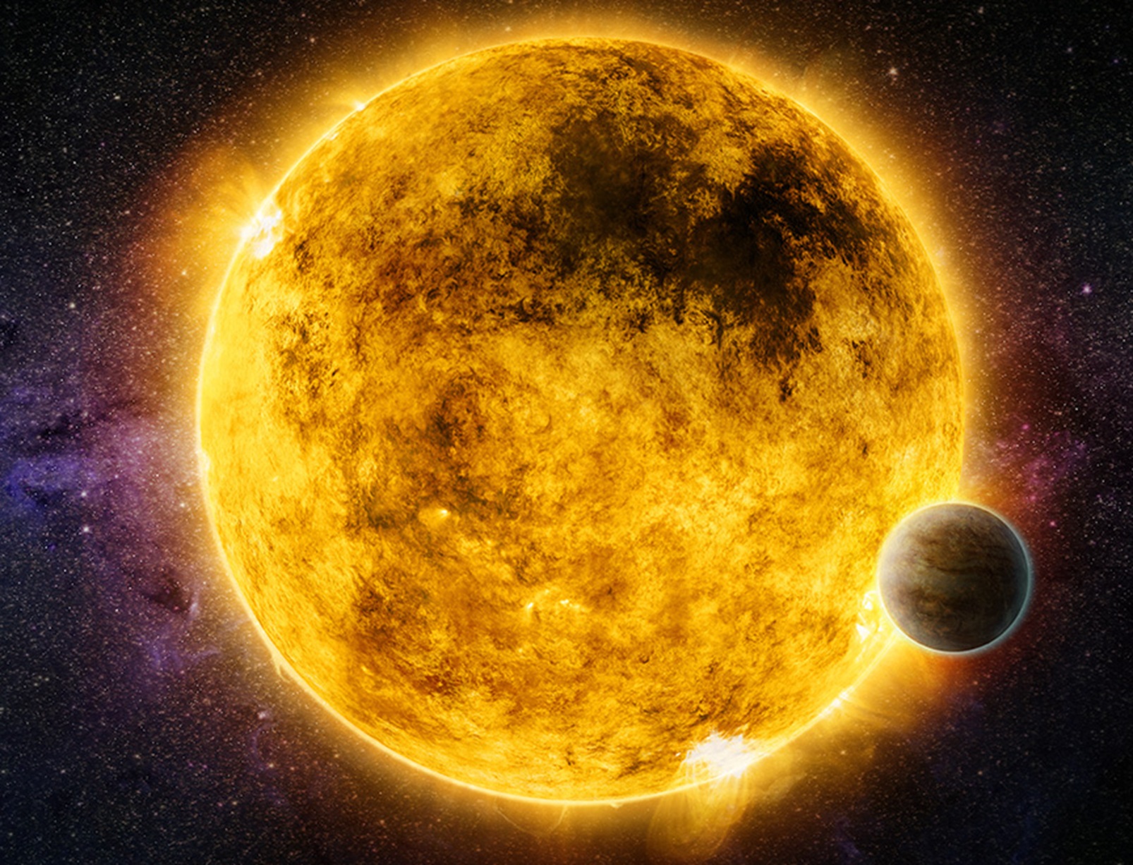 Une vue d'une exoplanète bombardée par les rayons X de son soleil. © Nasa, CXC, M. Weiss