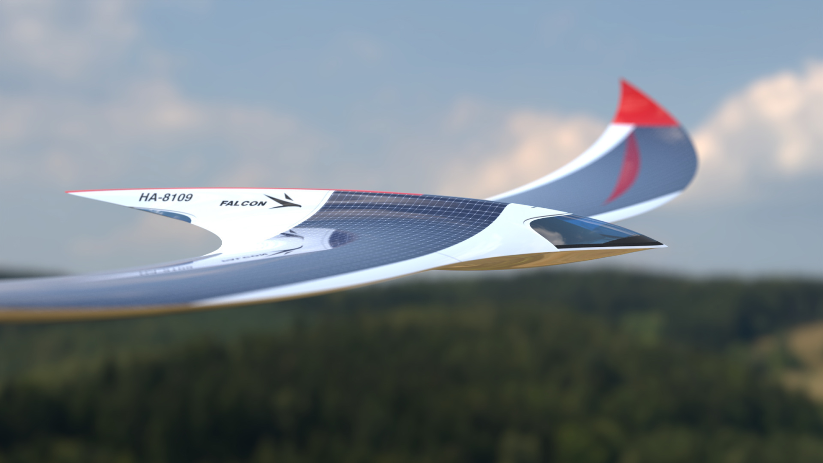 Séduisant, ce concept d’avion à énergie solaire conserve une grande part de mystère. © Lasko Design