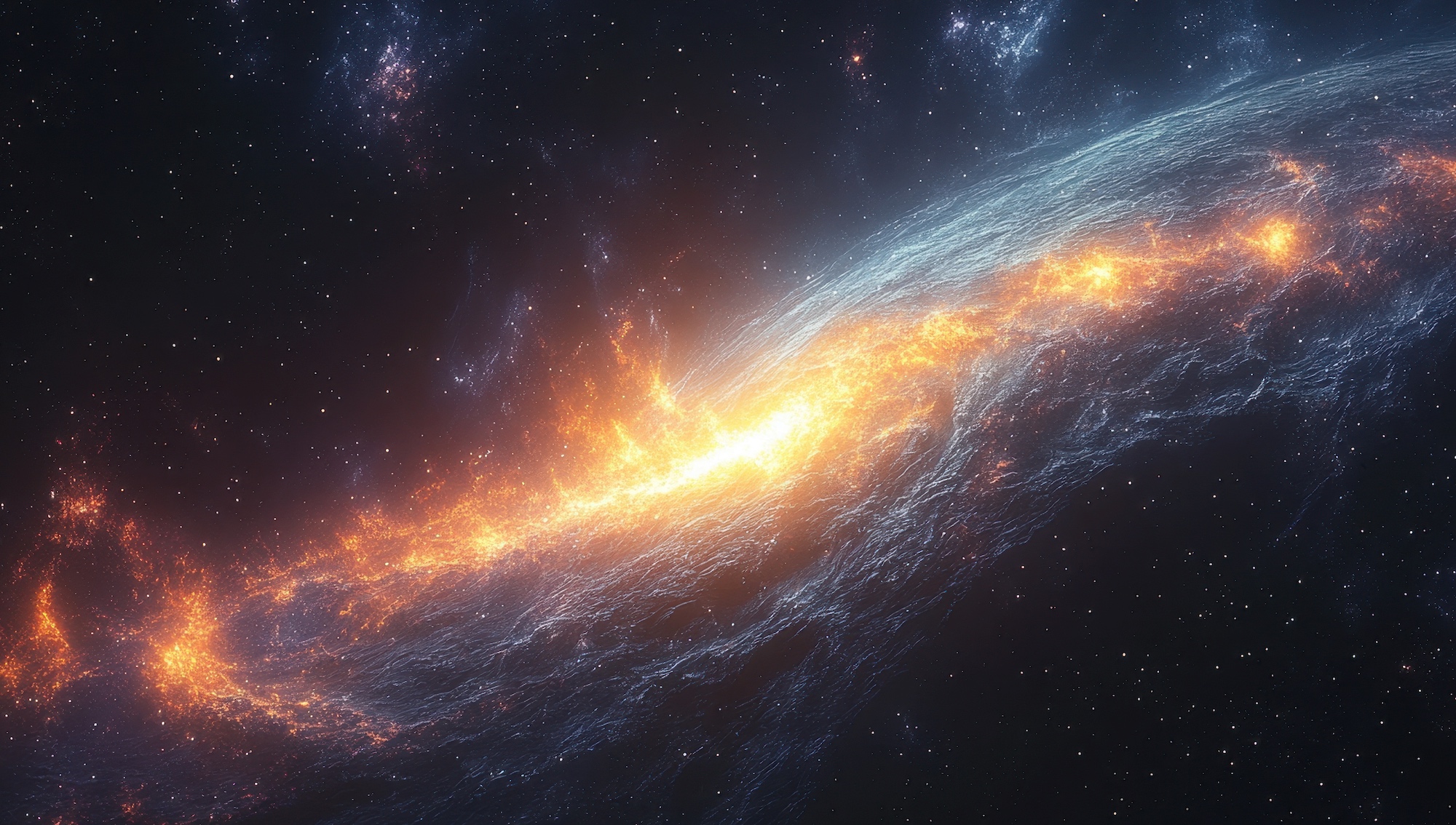 En mobilisant des instruments de plus en plus performants, les astronomes percent peu à peu les secrets de l’Univers. Cette fois, ils décrivent une galaxie – ici, une simple illustration – presque aussi vieille que lui. © PD, Adobe Stock