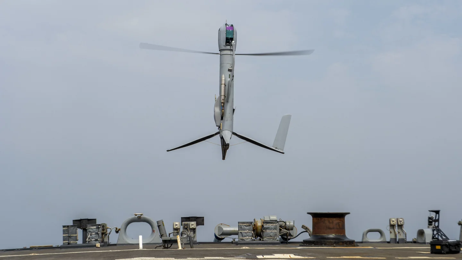 Le Flexrotor décolle à la verticale pour passer ensuite en mode croisière. © US Navy