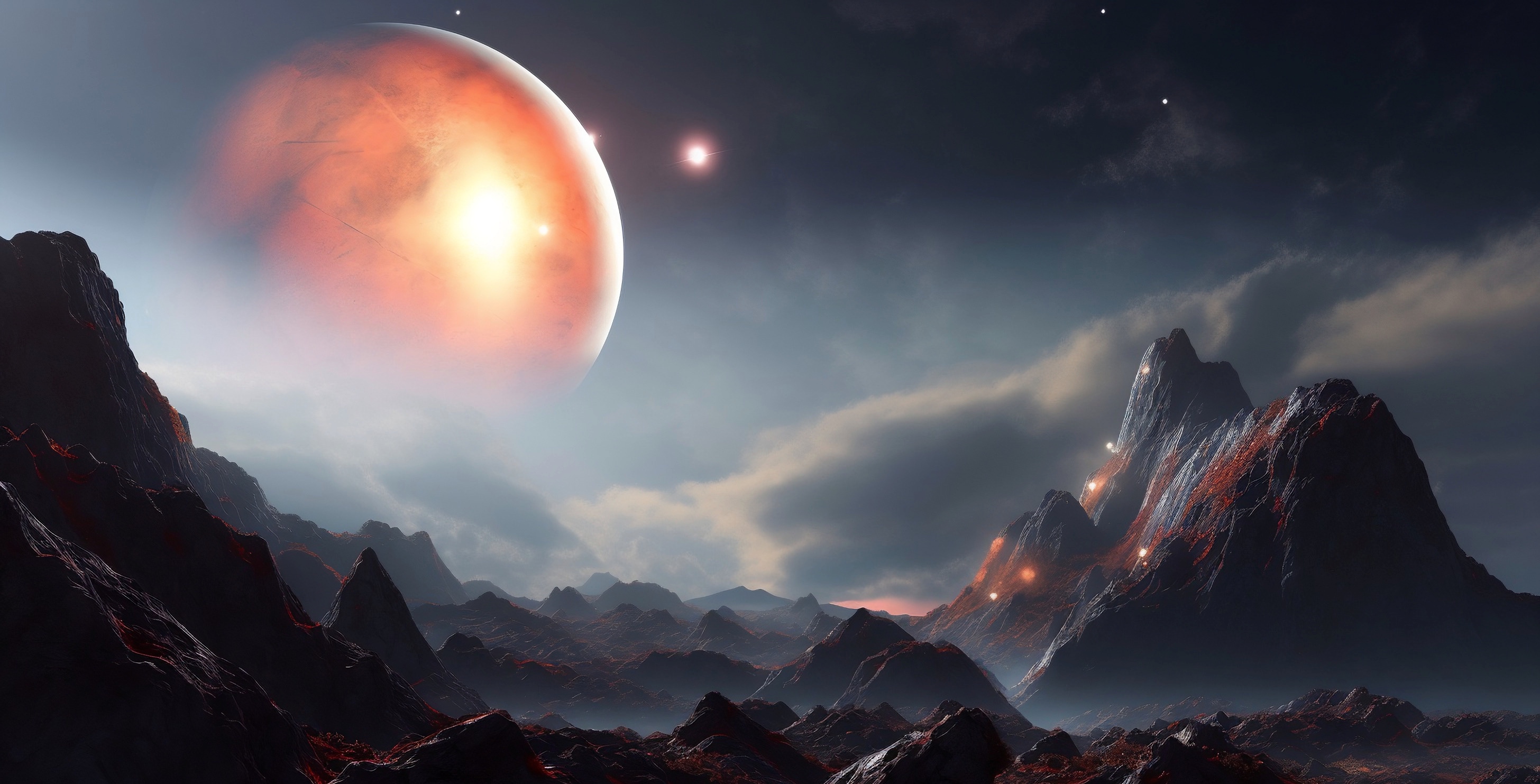 Illustration de jeunes planètes rocheuses. © Quentin, Adobe Stock