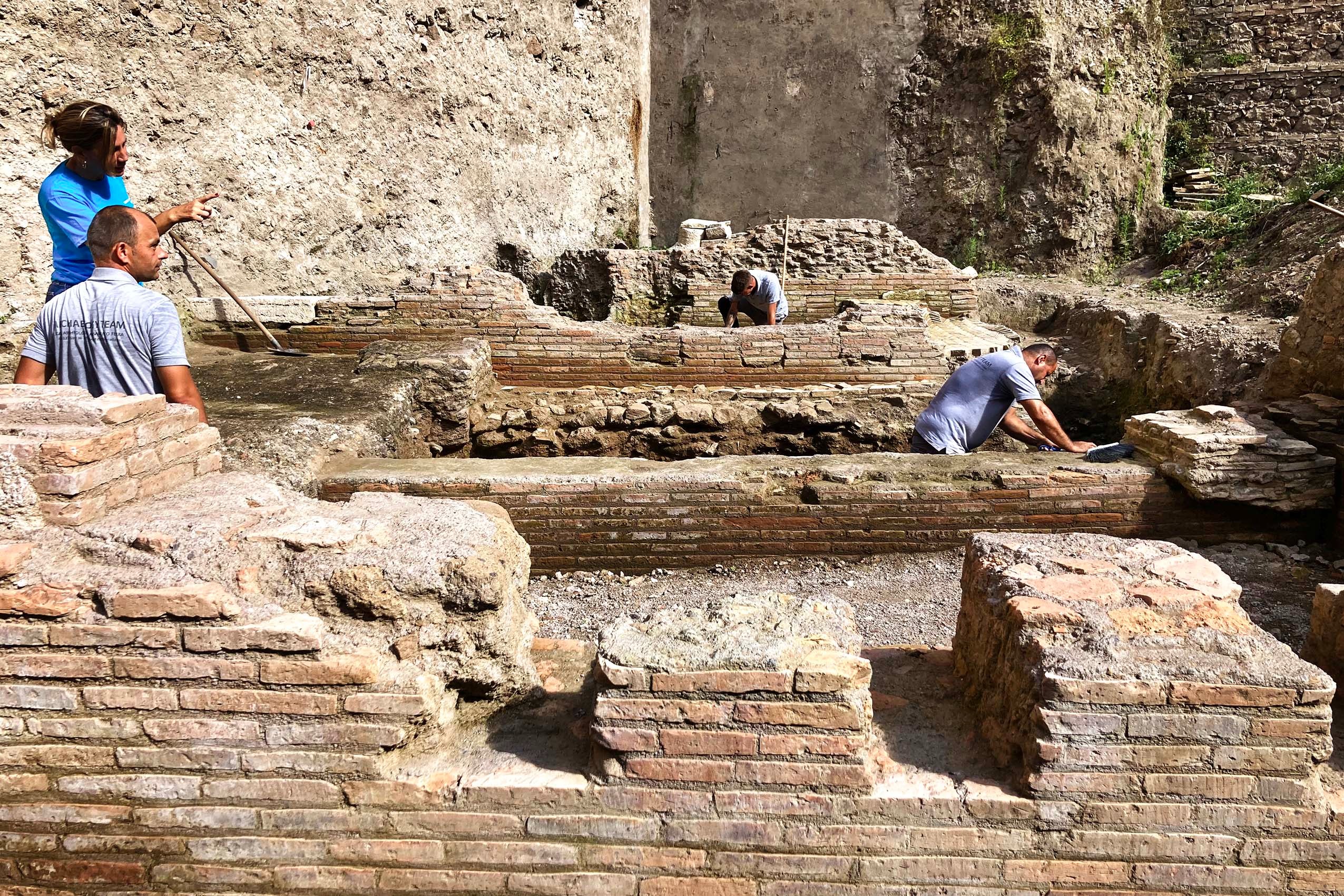 C'est en plein centre de Rome que des archéologues fouillent un ancien lieu de vie important de la capitale impériale durant l'Antiquité. © Soprintendenza
