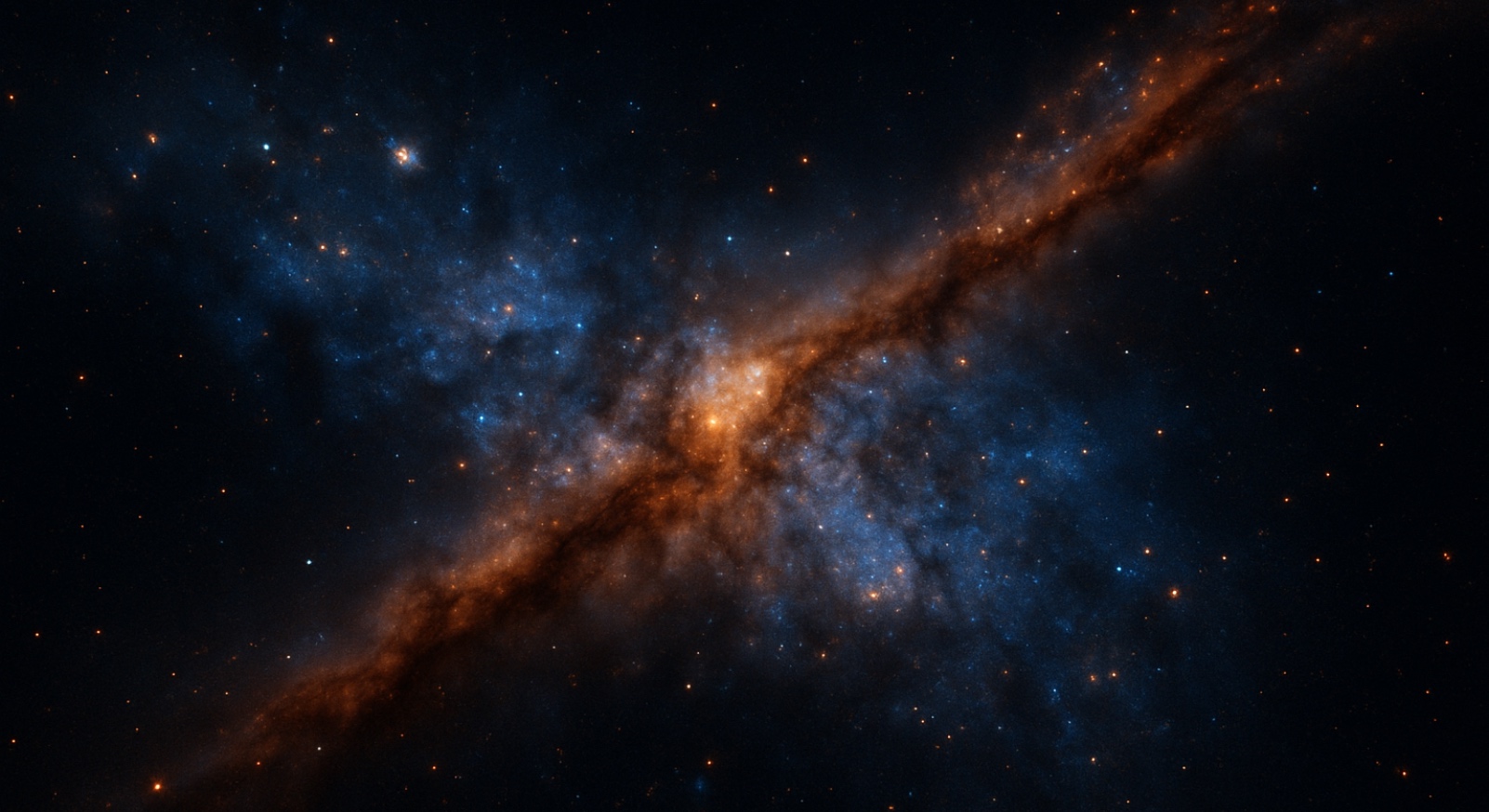 Illustration d'une galaxie naine générée à l'aide d'une IA. © XD, ChatGPT