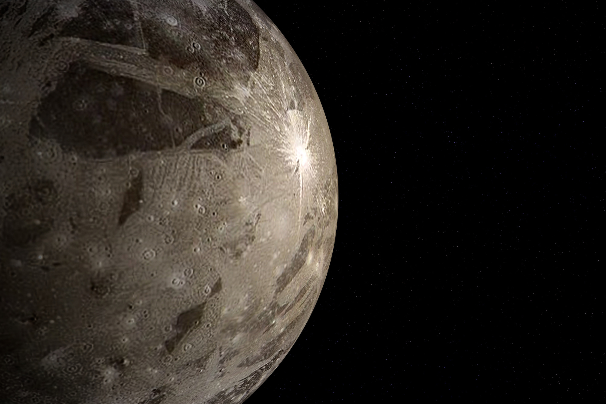 Le JWST a capturé de nouvelles images de Ganymède, la plus grande lune du Système solaire. © BreizhAtao, Adobe Stock