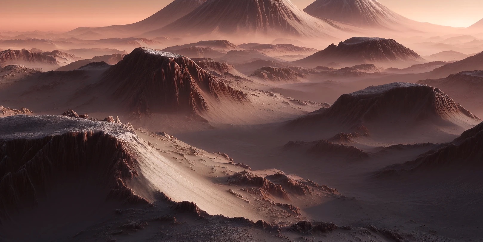 Deux sondes de l’Agence spatiale européenne ont découvert la présence de givre à l'équateur de Mars. © XD, Futura avec Dall-e