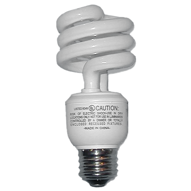 L'ampoule fluorescente est une ampoule qui fonctionne comme un néon. © Balder777, domaine public, Wikimedia Commons
