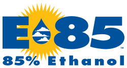 Logo de l’E85 aux États-Unis. © DR