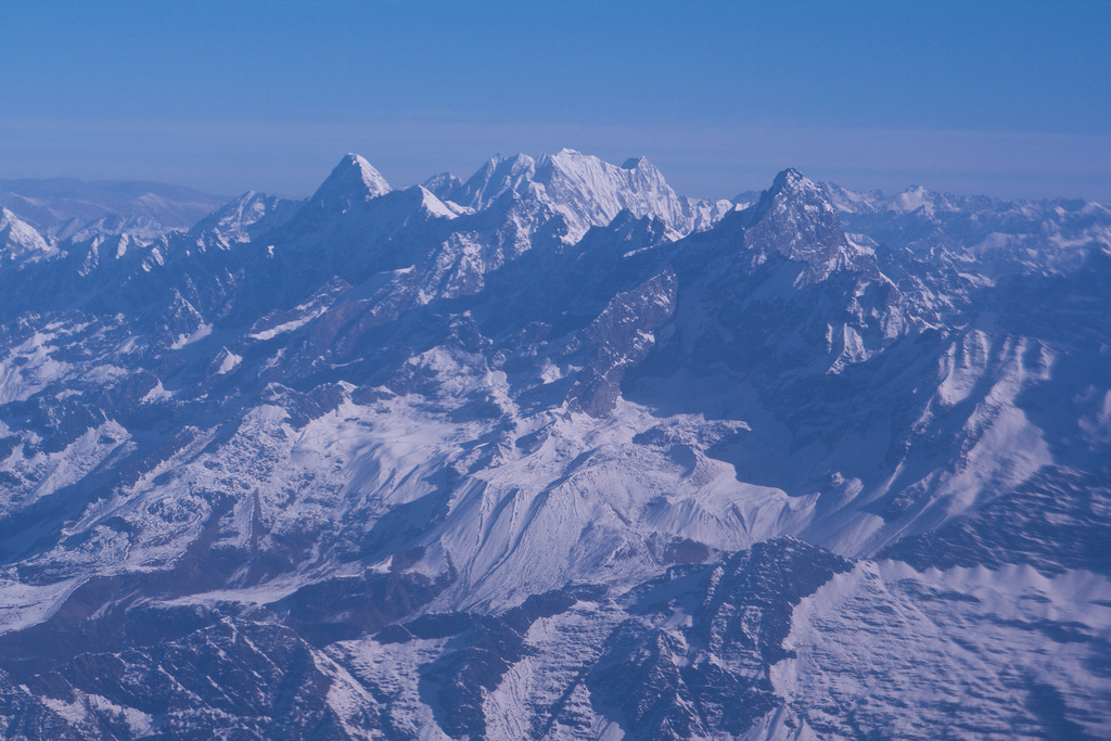 La chaîne de montagne de l’Himalaya est née lors de la collision entre la plaque indienne et l’eurasienne qui a causé un soulèvement tectonique majeur. © melomelo, Flickr, CC by-nc-sa 2.0