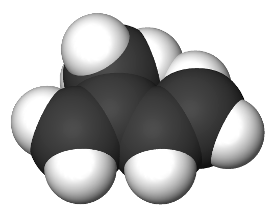 Molécule d’isoprène. © Sbrools CC by-sa