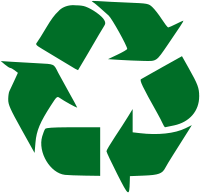 L’anneau de Moebius, logo officiel indiquant le caractère recyclable d’un produit.