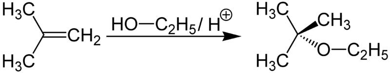Synthèse d’ETBE à partir de butène et d’éthanol. © Jurgen Martens, Wikimédia CC by-sa 3.0