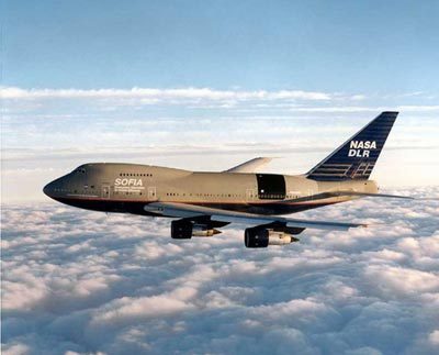 Le Boeing 747 de SOFIA en vol
(Crédits : NASA)