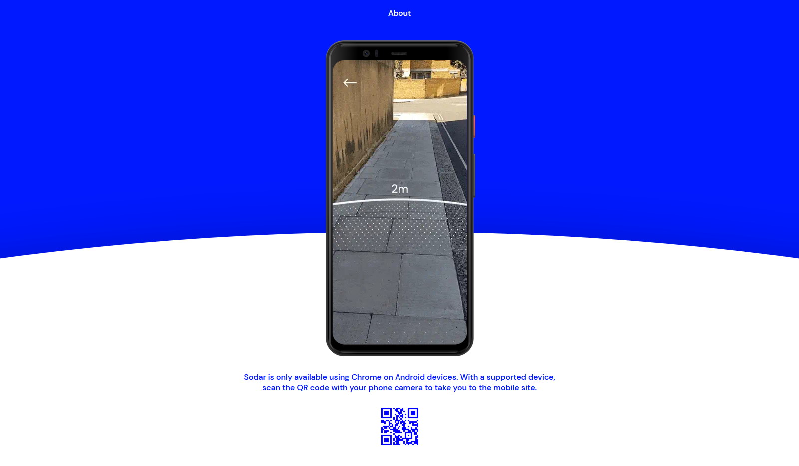 Google Sodar aide à évaluer la distanciation physique en affichant un cercle de deux mètres autour de soi en réalité augmentée. © Google