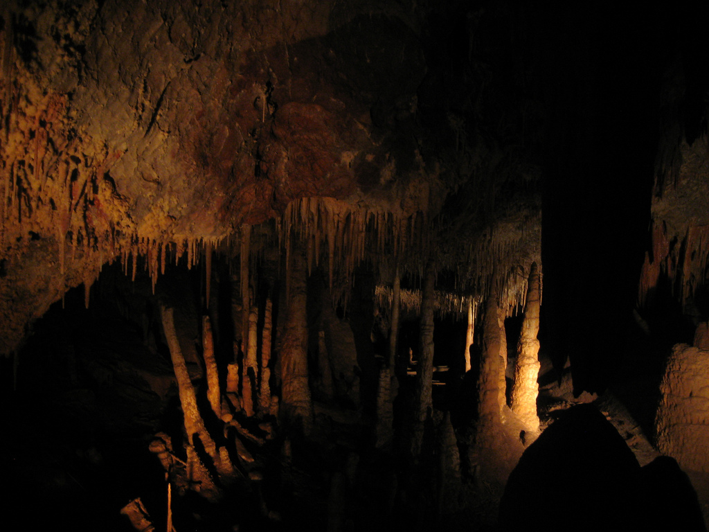 Le site américain des cavernes Kartchner mesure 3,9 km de long, et se compose de roches calcaires qui se sont formées voilà 330 millions d'années. Ce réseau souterrain se caractérise par une forte humidité (99,4 % en moyenne), ainsi que par un taux élevé de CO2 dans l'air ambiant. © MPR529, Flickr, cc by nc nd 2.0