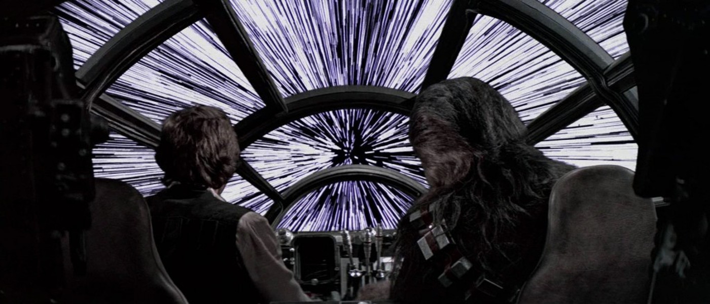 Dans Star Wars, que voit Han Solo lorsque son Faucon Millenium plonge dans l'hyperespace en vitesse lumière&nbsp;? © davnes007, YouTube, capture d'écran