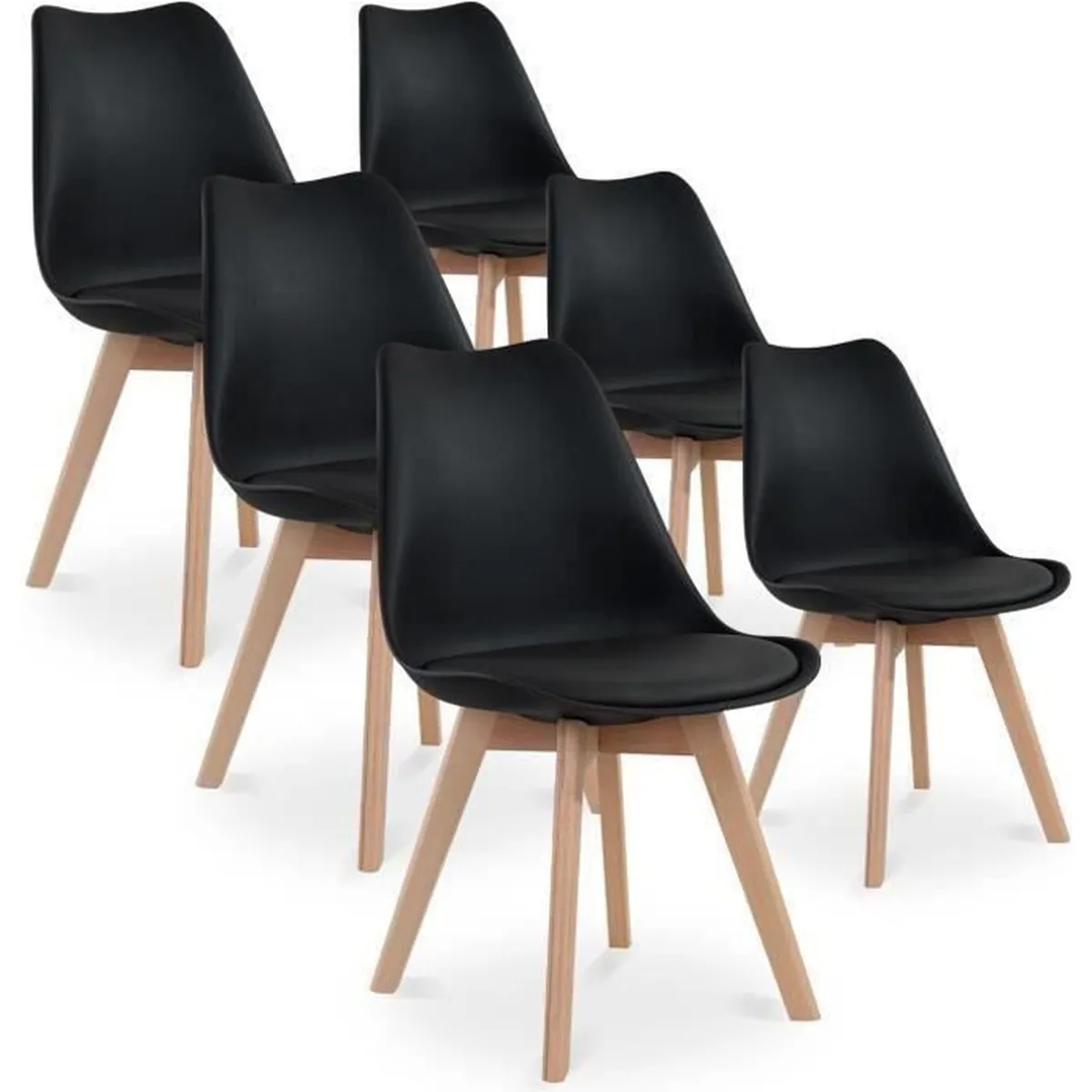 Bon plan : le lot de 6 chaises scandinaves Catherina © Cdiscount