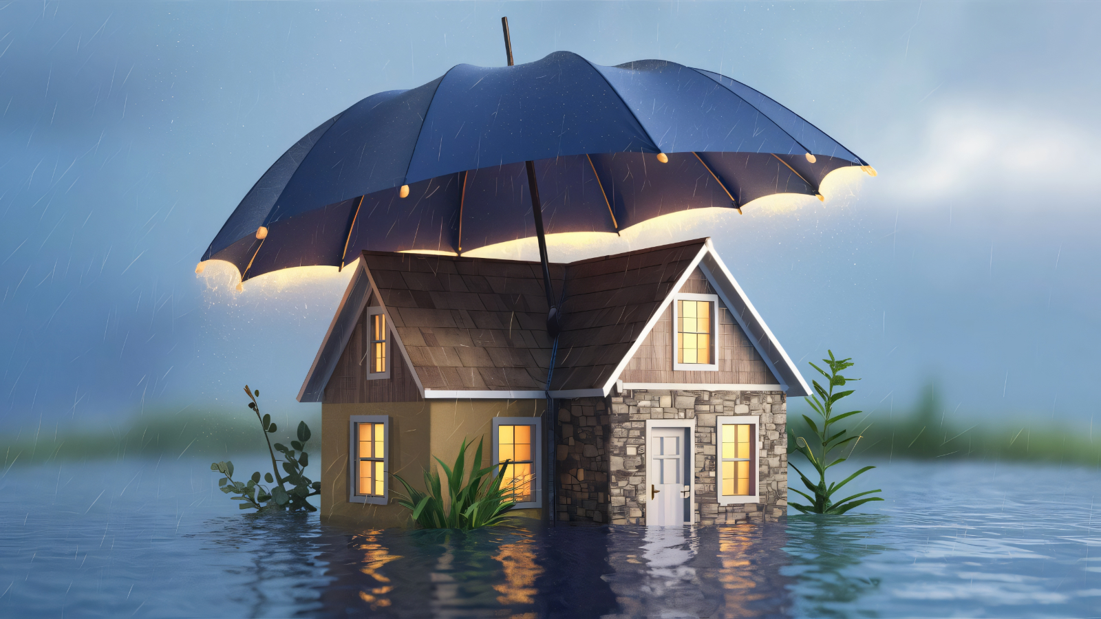 Pour mieux vivre le changement climatique demain, pensez à adapter votre logement ! © Fozle, Adobe Stock (IA)