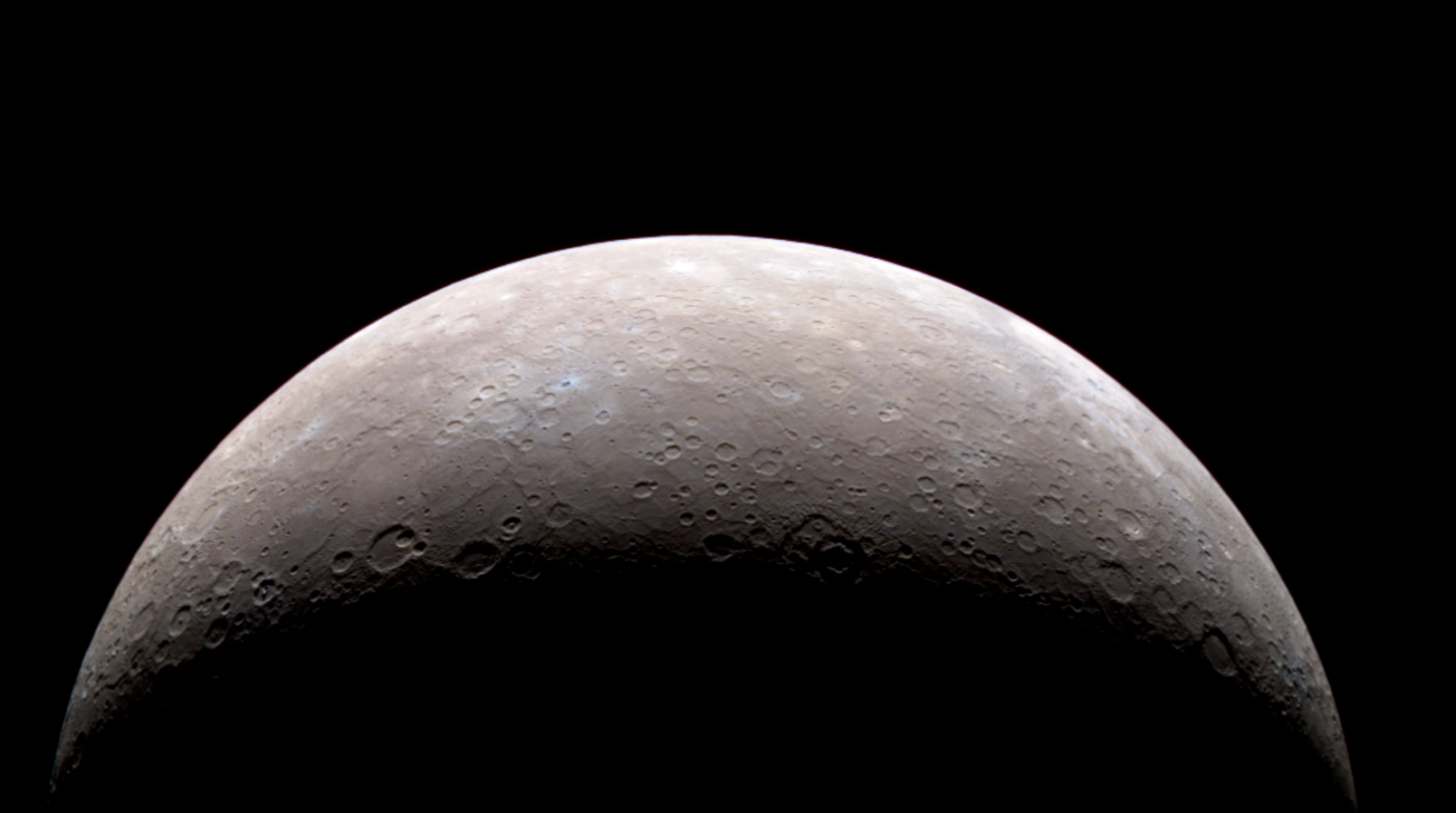 Une vue de la surface de Mercure prise par la sonde Messenger. © Nasa, Johns Hopkins University Applied Physics Laboratory, Carnegie Institution of Washington